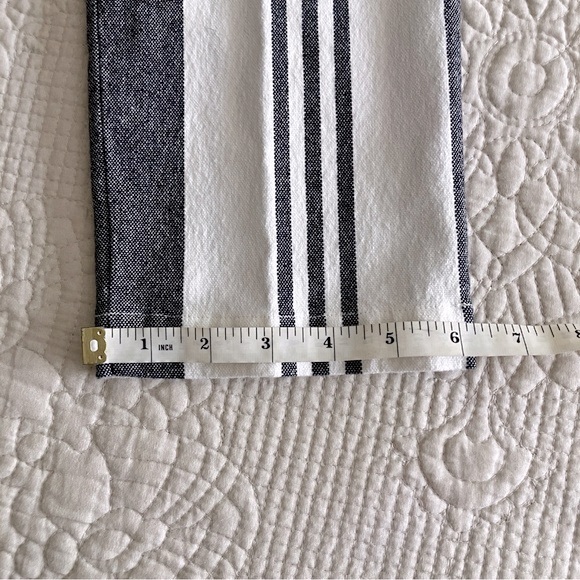 Vince sample piece blue/white cotton vertical striped pants - Picture 12 of 14